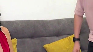 A Gorgeous MILF Rides a Big Cock and Uses Her Huge Tits to Teach Her Stepdaughter's Perverted Boyfriend a Lesson