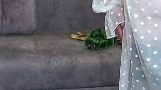 Mature Wife Behind the Scenes. a Home Camera Watches From the Side, as a Chubby MILF Records a Video for Her Lover. PAWG.