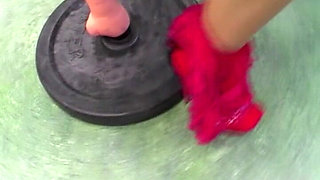 Gym Seduction - Busty Redhead with Big Ass Gets Fucked on Workout Machine