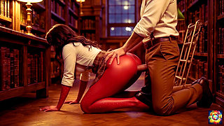 Secret Library Romance - AI Hentai ASMR