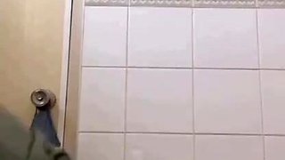 Skinny Asian schoolgirl retreated to the bathroom with her stepbrother.