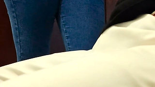 Making Out and Masturbation in Panties at the Office.
