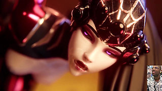 Anal Bulging a Fucking Slut Until She Squirts, Widowmaker Gets Creampied in Her Ass