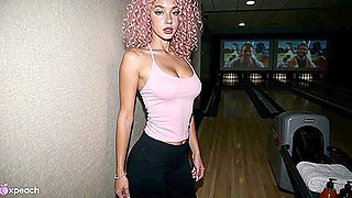 Mixed Race Girl Gets Rough Anal In Bowling Alley