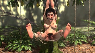 Old Granny Fruit Tree Bondage - Horny & Desperate for Anal