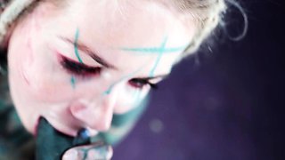 Inked-up Pierced Slut Deep Throat and Ass Pounding