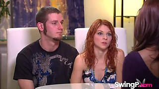 Swinger party couples going crazy and pleasuring each others: Babe, Blonde  Brunette Porn