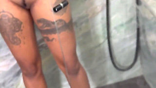 Voyeur Spies on Us While We Fuck in the Shower and Get Caught- Yasmina Khan