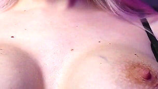 Play with My Pregnant Boobs! Close up! Boobs Teasing