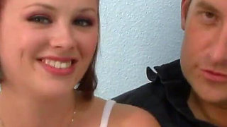 Redhead Bitch Sucks and Fucks Black Cock