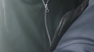 Midday parking lot blowjob and swallowing