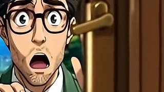 Cuckold Husband Came Home From Work Too Early and Caught His Wife Fucking the Gardener. Anime. Hentai