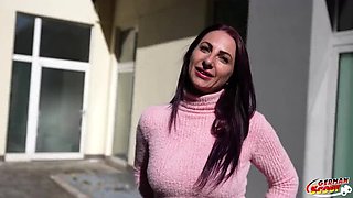 German Scout Picks Up Inked MILF Devil Akita For First Casting Fuck - Long Labia & Squirting Orgasm