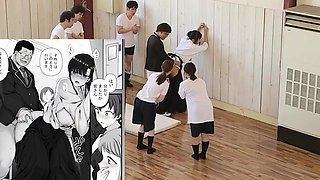 Japanese school girls group sex