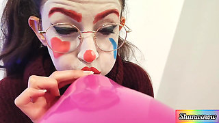 Shana the Sexiest Clown Striptease Masturbating JOI Cum