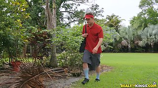 Hot brunette MILF sex video