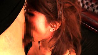 Asian amateur babe give a hot blowjob in POV