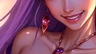 2. Movie, the Queen Ask 2 Girls for Kiss and Bouncing Breast, Ai Animation