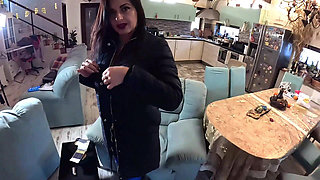 Smoking Blowjob, Cameltoe Tease & Double Cum on My Downjacket 331