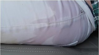Alicewetting - I Cant Stop Wetting My Jeans In The Car Again! Oops ;)