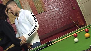 Horny Babes Scene-2 beautiful Busty Megan Coxxx Fucking with a Pool Hall Customer