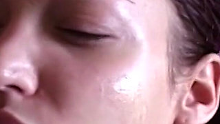 Skinny Asian Fake-tit Slut Deepthroats Fat Cock