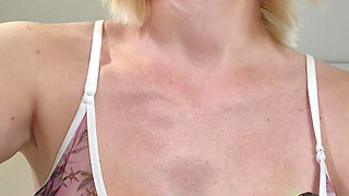 Wet blonde slut, Pussy play JOI, fingering and begging for daddy's cock