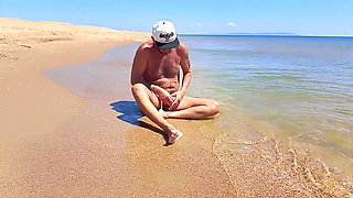Stepson Is My Personal Slut on the Beach