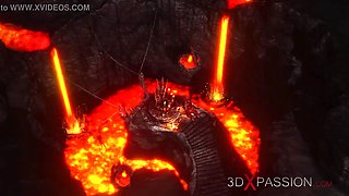 Inferno. hot porno in hell. satan fucks hard a young stunning woman