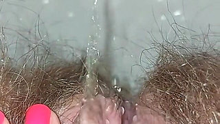 Pissing Woman in the Toilet