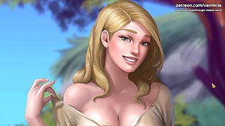 Naughty elf milf with massive breasts gets creampied on a busy street - Erotic animated game