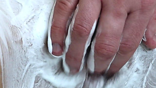 Shaving My Very Hairy Pussy Close up!