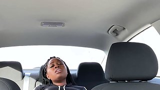 CAR CUM BEFORE BESTIE COMES BACK