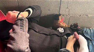 Hot amateur european foot and pantyhose fetish