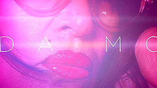 Horny walk in fishnet stockings