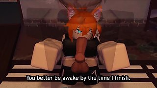 Ginger and brunette got their mouth stuffed 3D animation