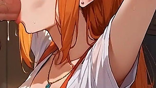 Anime Ai My Wife Seduces Me in the Kitchen with a Deep Throat, and Swallows My Semen for Dessert