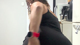 DANCING FUNK IN A SHORT DRESS AND NO PANTS