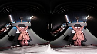 Small titted brunette teen fingering on the bed