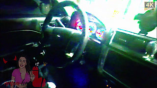 Wives Cheating on Their Husbands in the Car Without a Condom!