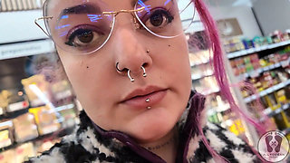 Plump Chick Burps at the Supermarket Embarrassing Public Display