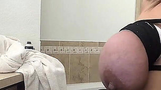 Huge J Cup Bound and Milked