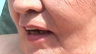 Fat BBW Grandma Gets Her Pussy & Ass Eaten Outside by Young Babe Keira