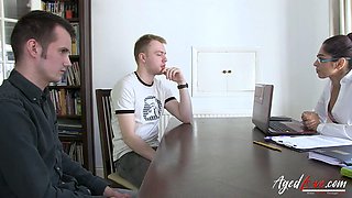 Aged Love- Hot Interview In The Office