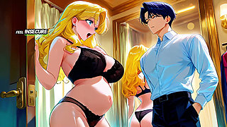 Married French Blonde MILF Seduced in Fitting Room - Ai Animation
