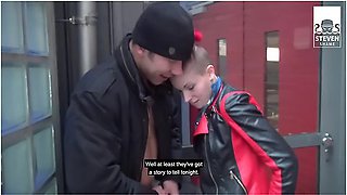 Public Threesome: Sex Date With Skinny Red-haired Bitch Sunny Sin! Stevenshamedating