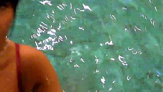 Brunette does kinky blowjob in euro wife hardcore video