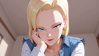 Android 18 Fucks Krillin on the Living Room Couch! Uncensored Dragon Ball Z Hentai