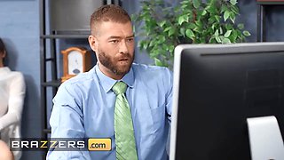 Brazzers - office bombshell Catherine Knight bangs coworker xander and boss Danny D in a steamy 3 way