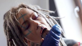 Anuskatzz Pounds Her Tattooed Ass with Giant Dildo